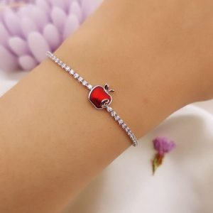 دستبند تنیسی سیب قرمز – Red Apple Glow Bracelet