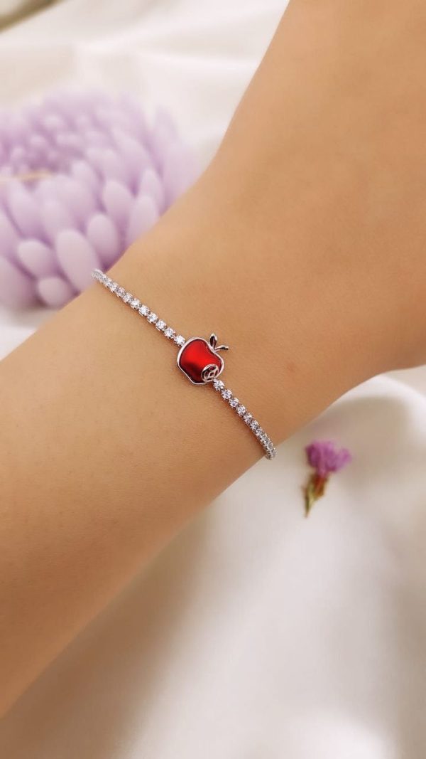 دستبند تنیسی سیب قرمز – Red Apple Glow Bracelet - تصویر 1