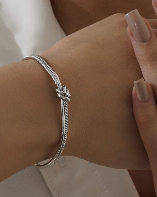 بنگل گره دو لاین Elente – Elente Double Line Knot Bangle - تصویر 1