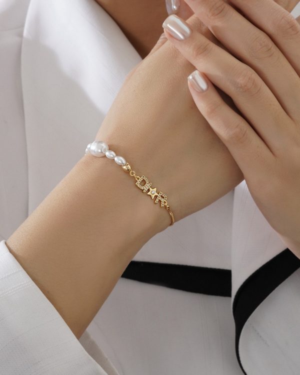 دستبند مروارید دیور استار | Dior Star Pearl Bracelet - تصویر 1