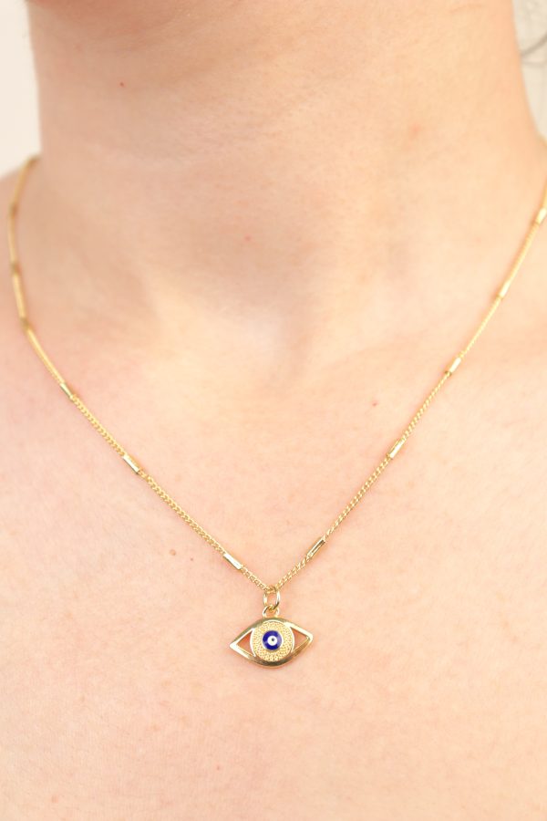 زنجیر با آویز چشم نظر - تصویر 1