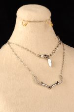 گردنبند پلاک ثابت شاخ گوزن نگین دار - تصویر 2