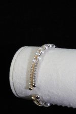 بنگل دوقلو مروارید و کریستال Elente – مدل Grace Twin - تصویر 2